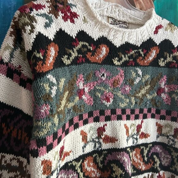 Heirloom Collectables colourful Knit Women's Sweater Size M - Picture 9 of 16